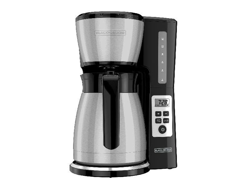 Black+Decker CM2046S-LA, Cafetera térmica programable, 12 tazas.