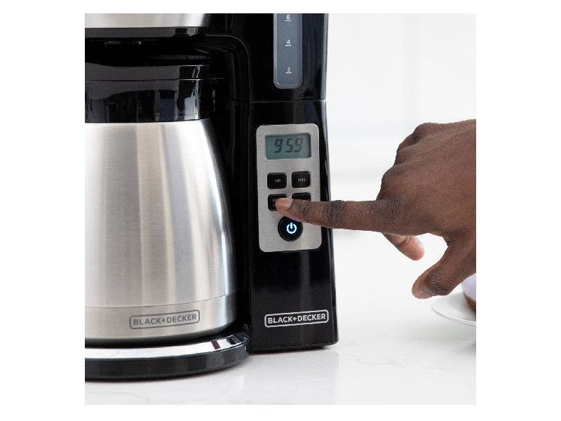 Black+Decker CM2046S-LA, Cafetera térmica programable, 12 tazas.