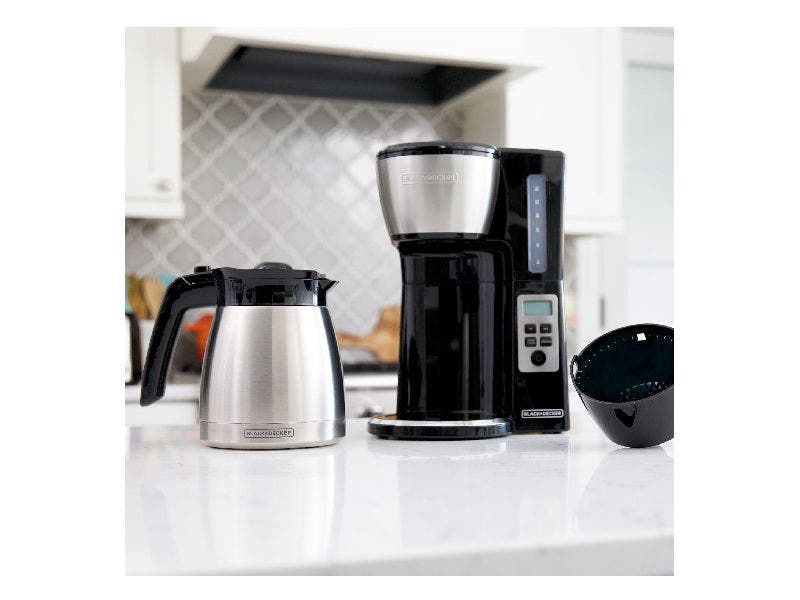 Black+Decker CM2046S-LA, Cafetera térmica programable, 12 tazas.