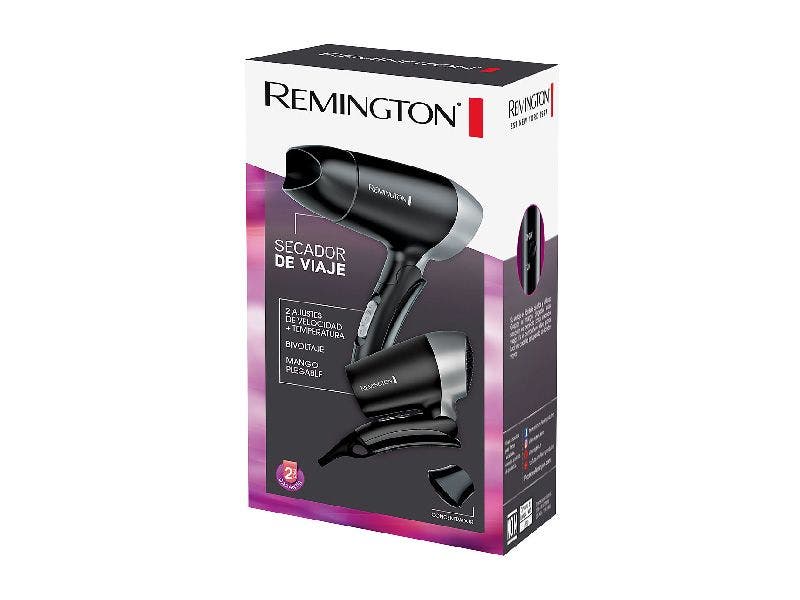 Remington, D2400, Secador de Cabello, de Viaje, Con Mango Plegable