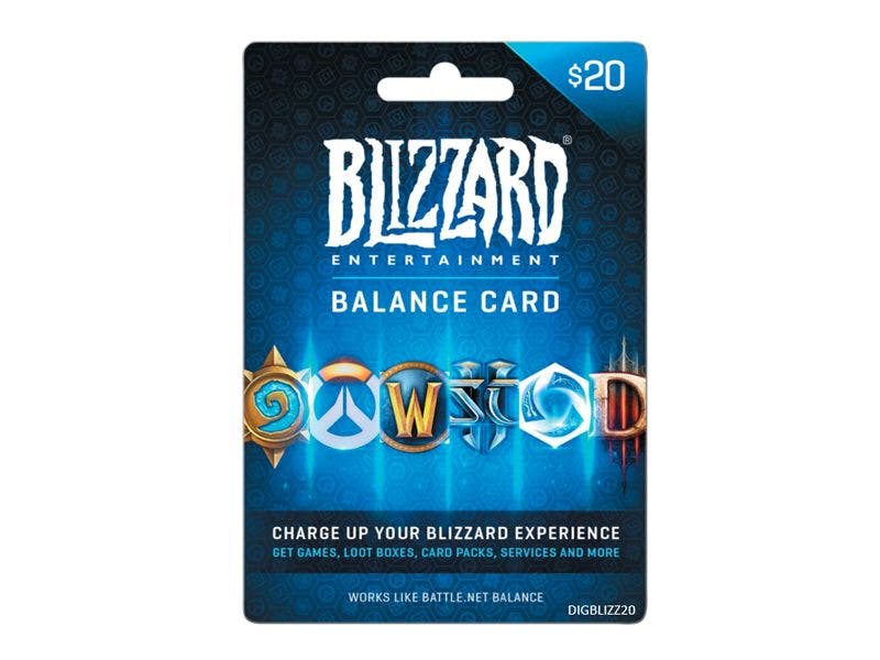 Tarjeta para Blizzard de $20