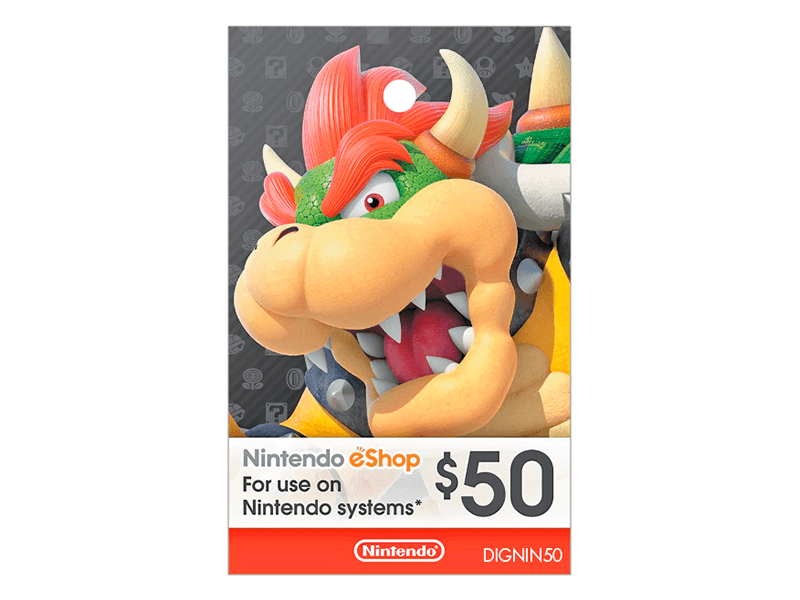 Tarjeta Nintendo Eshop de $50