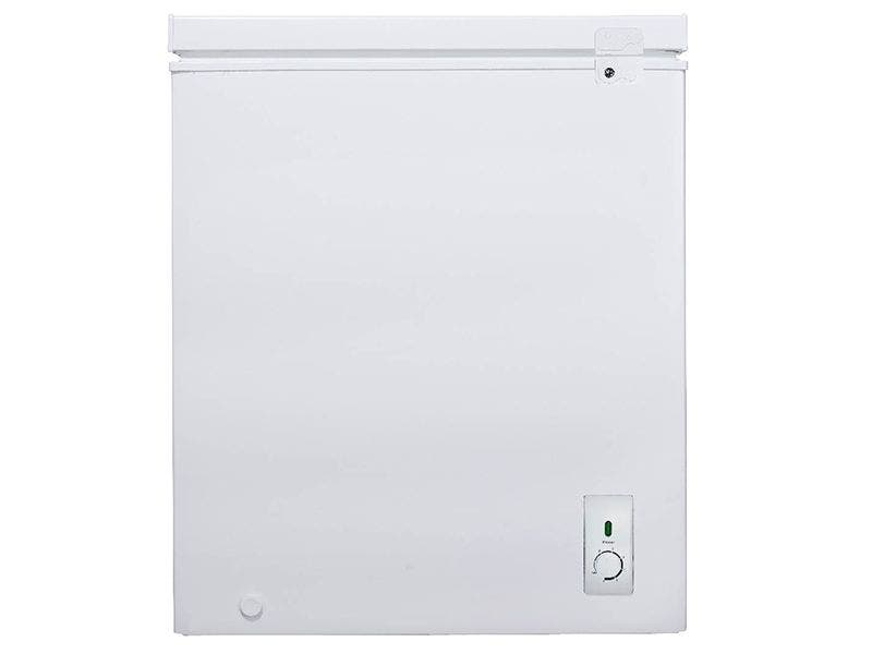 Congelador horizontal de 5' cúbicos con rodos y cerradura con llave, Frigidaire FFC05C4HPW.