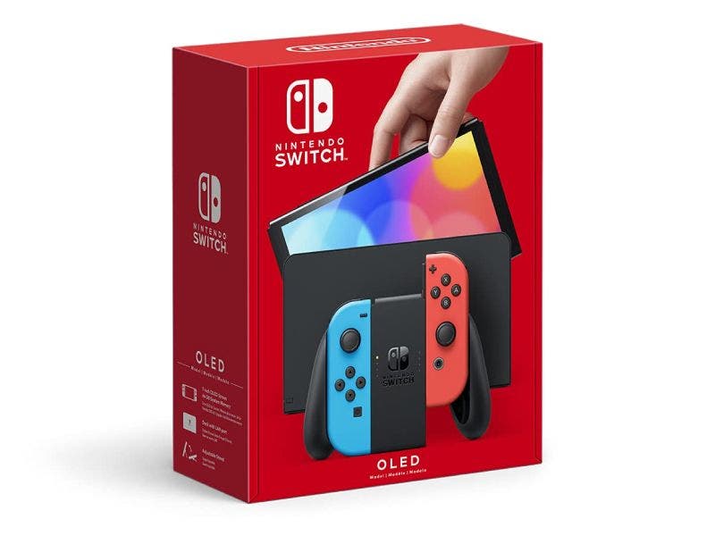 Consola Nintendo Switch™ Modelo OLED + Controles Joy-Con Neon Red y Neon Blue 