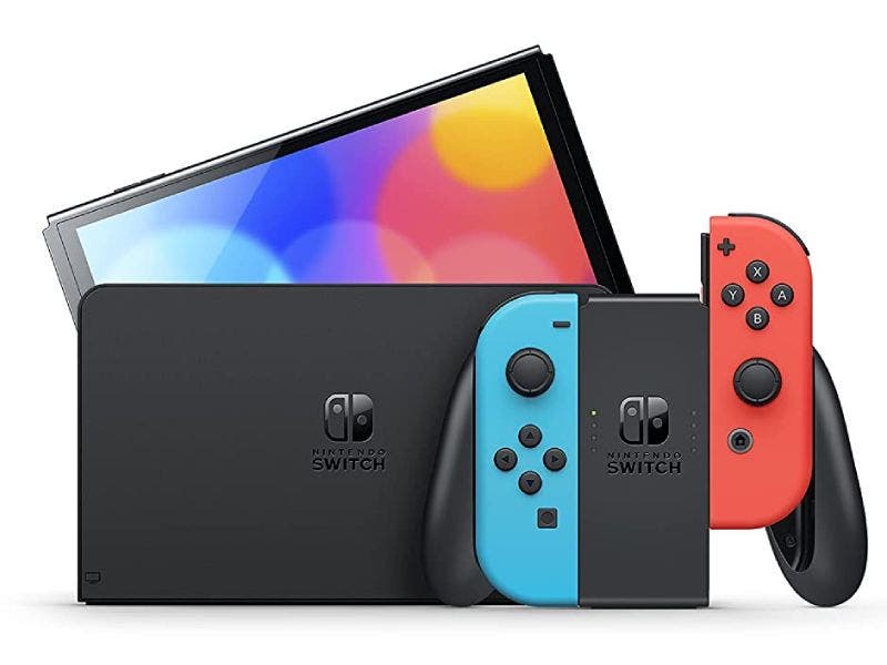 Consola Nintendo Switch™ Modelo OLED + Controles Joy-Con Neon Red y Neon Blue 