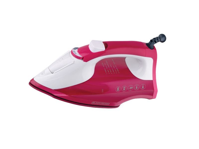 Black + Decker, IR1850, Plancha de ropa, Color Fucsia.