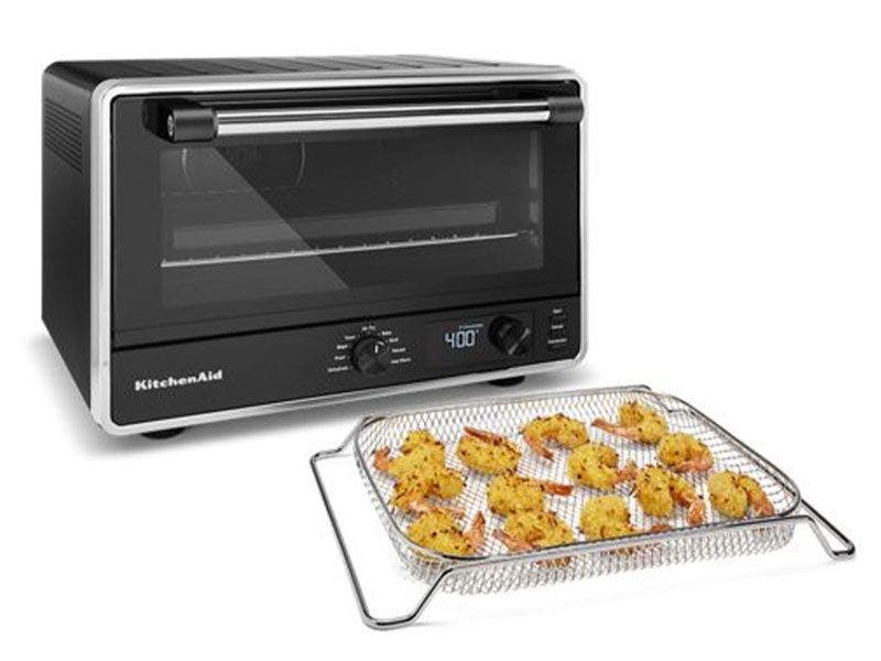 Horno digital con freidora de aire, KitchenAid, KCO124BM, Color negro