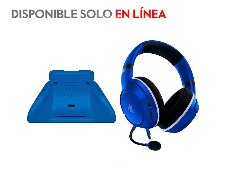 Bundle Razer Essential Duo Headset Alámbrico y Cargador para Control Xbox (Azul)