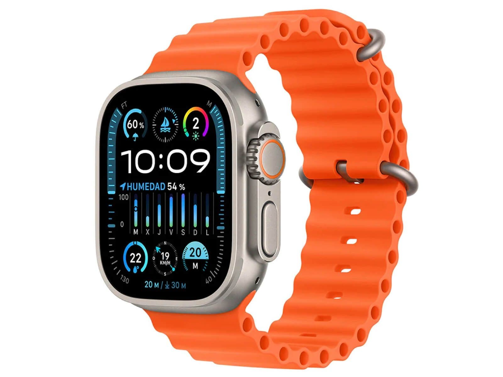 Apple Watch Ultra 2 GPS, 49mm (Ocean Band Naranja)