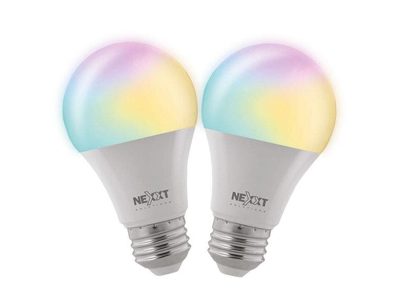 Paquete de 2 Bombillo LED multicolor y WiFi, compatible con Google y AlexassitaAlexa y Google As