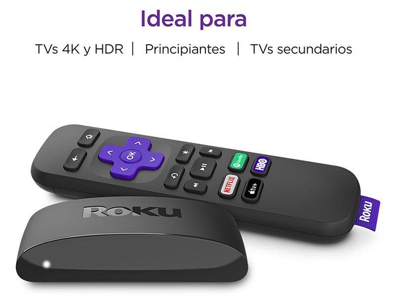 Roku Express 4K | Dispositivo de streaming con cable HDMI de alta velocidad y control 