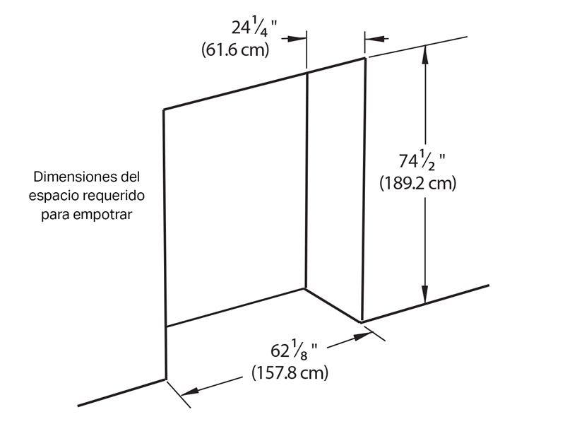 Trim kit para refrigeradoras KRBR109ESS y KRBL109ESS.