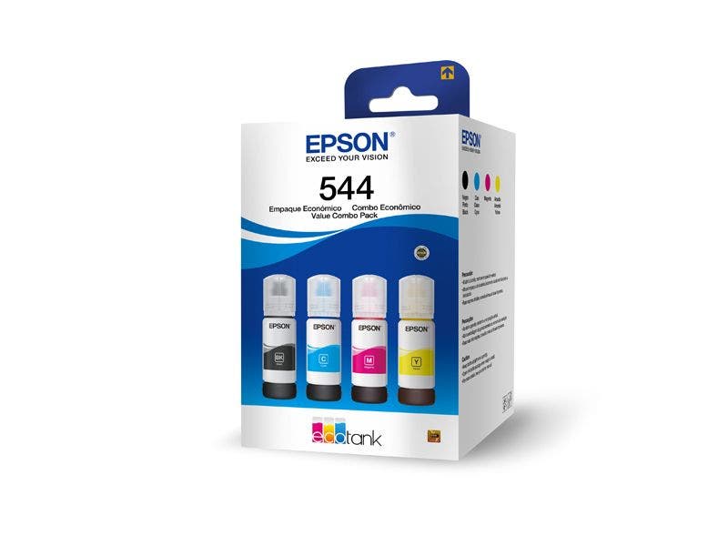 Botellas de Tinta Epson T544520 4 Pack Color para Impresoras L1250, L3210, L3250, L5590