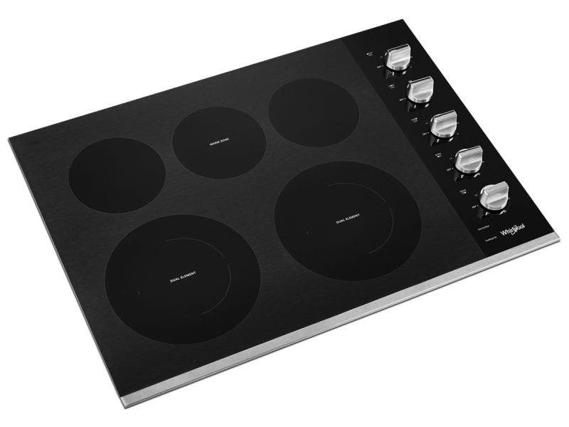 Cooktop eléctrico, empotrable de 30", acero.