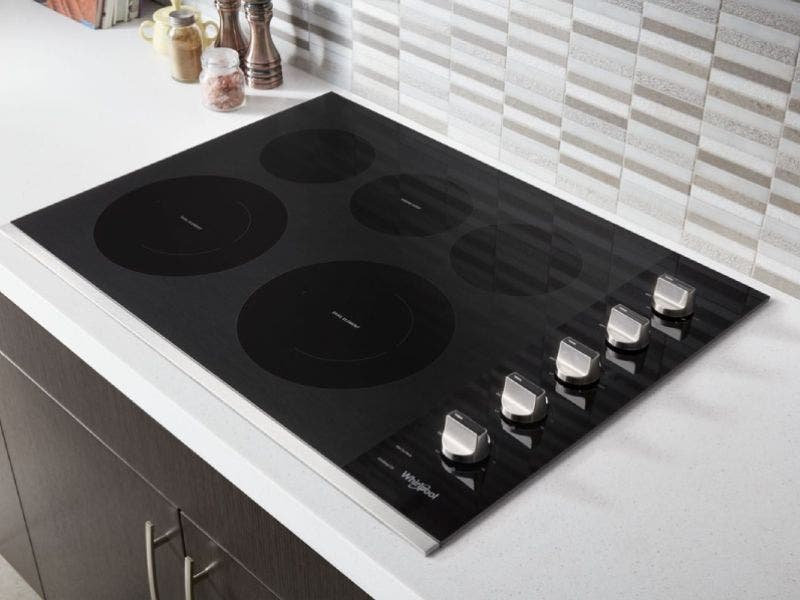 Cooktop eléctrico, empotrable de 30", acero.