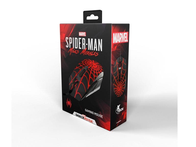 Mouse XTech Gaming Alámbrico con Iluminación Edición Spiderman Miles Morales