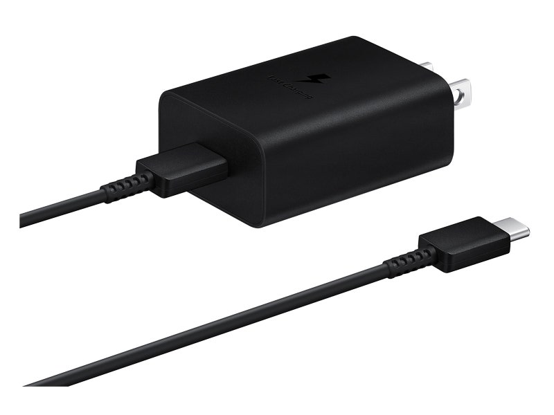 Samsung Cargador de pared con cable USB-C de 15W (Negro)