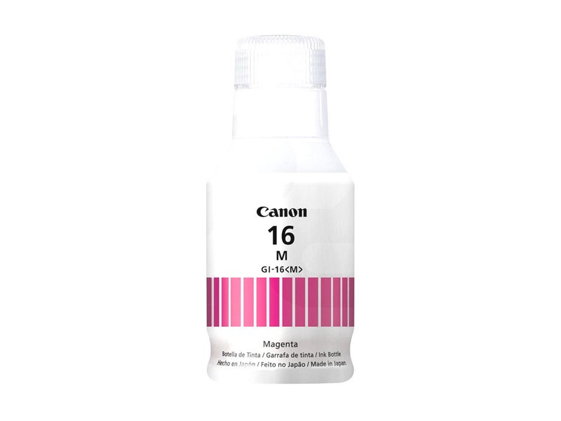 Botella de Tinta Canon GI-16M Color Magenta para Impresoras PIXMA GX6010, GX7010