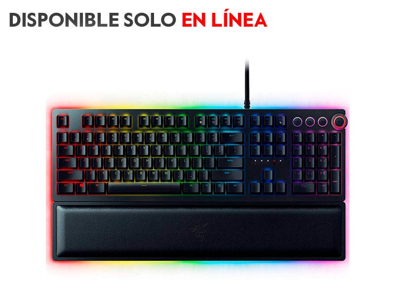 Teclado Razer Huntsman Elite Alámbrico con Switches Optomecánicos e Iluminación RGB (Negro)