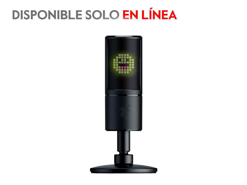 Micrófono Razer Seiren Emote USB para Streaming con Visualización de Emoticones (Negro)