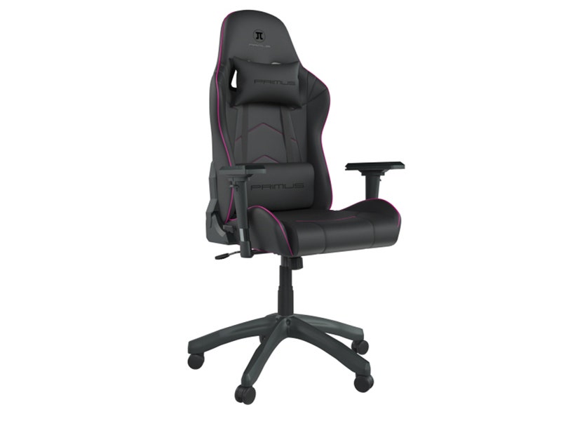 Silla Gaming Primus Thronos 200S con Diseño Ergonómico (Negro/Rosado)