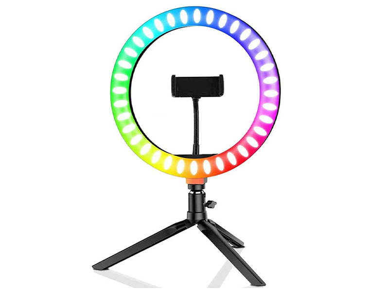 Vivitar, Aro de luz de 8" de colores con Control remoto (Negro)