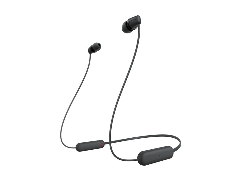 Audífonos Sony In-Ear WI-C100 Inalámbricos con Bluetooth y Resistencia al Agua (Negro)