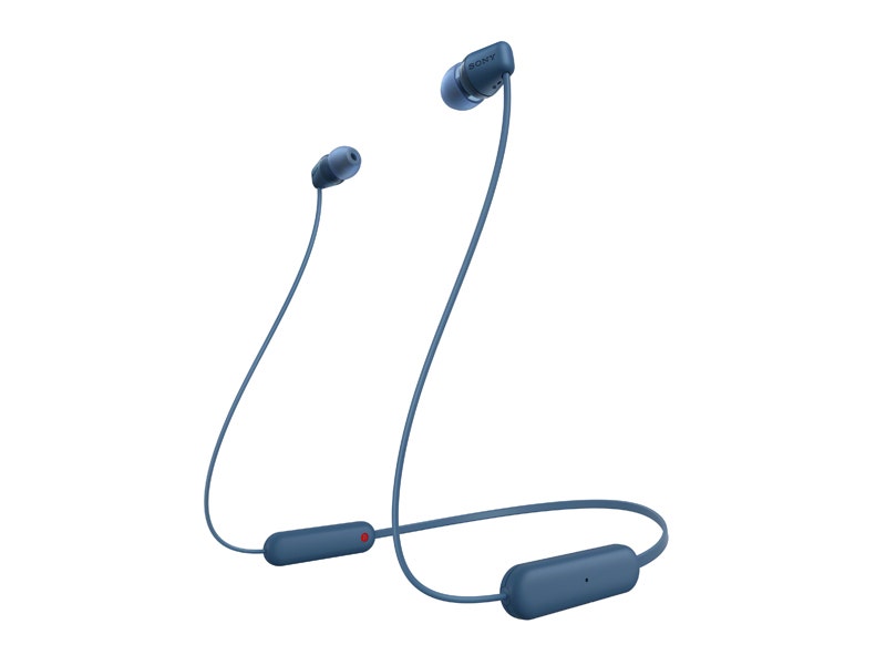 Audífonos Sony In-Ear WI-C100 Inalámbricos con Bluetooth y Resistencia al Agua (Azul)